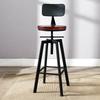 American Solid Wood & Iron Bar Stool, Coffee Shop Chair, Adjustable Counter & Bar Seating, Free Shipping