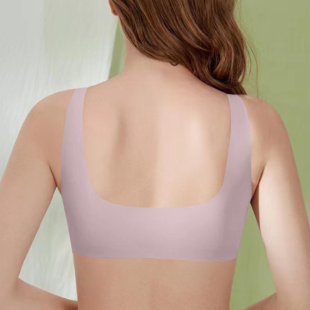 Women's Underwear Fixed Cup Front Buckle Lace Without Steel Ring Vest Bra