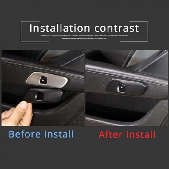 Matte Black Interior Door Handle Cover Trims For  Corvette C7 2014-
