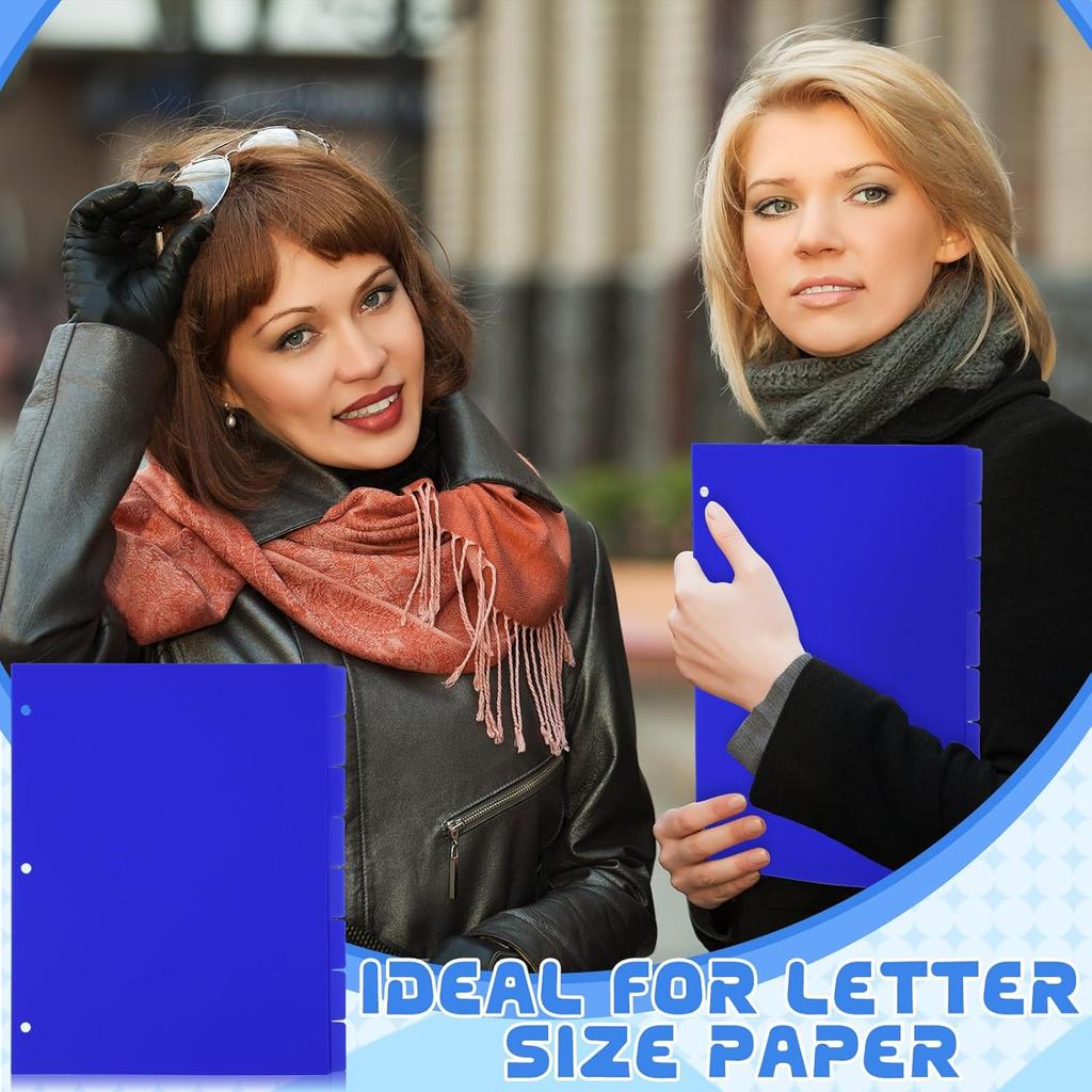 3 Sets 8 Tab Blue Binder Dividers for 3 Ring Binders 8.5 x 11 Inch Binder Dividers with 3 Hole Punched Page Dividers Sturdy Binder Index Dividers for