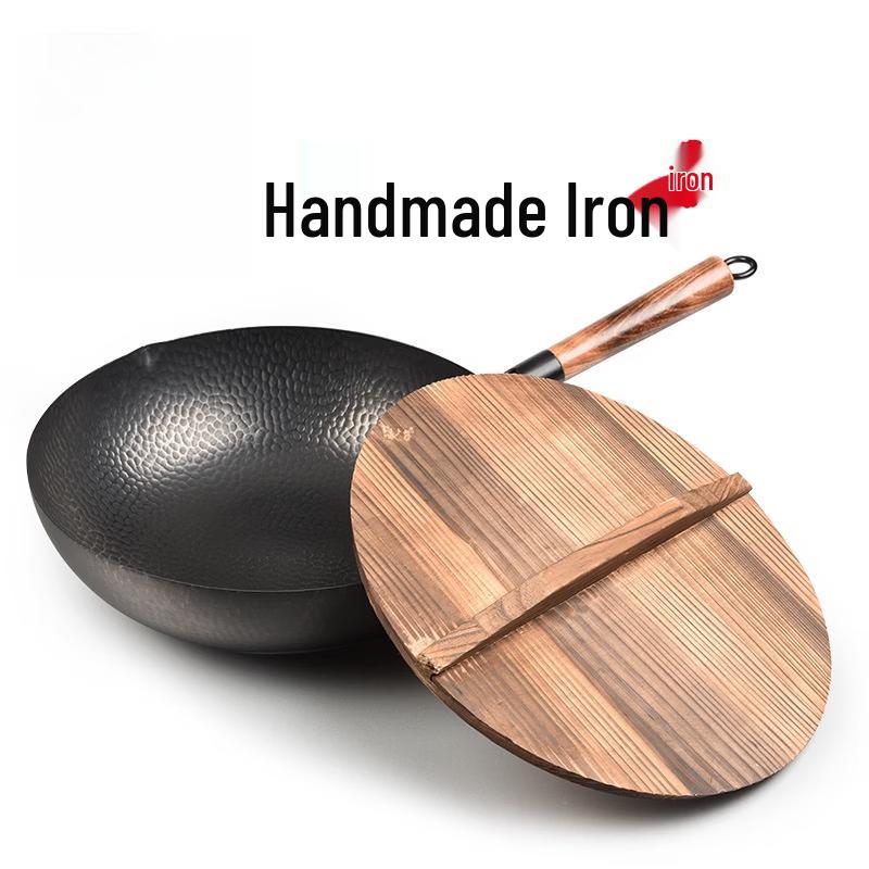 Hand-Forged Iron Wok