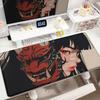 Anime Mädchen Samurai Oni Maske Mauspads Groß Computer Gaming Zubehör 400x900mm Gamer Professionell Premium Mauspads Schreibtischunterlagen