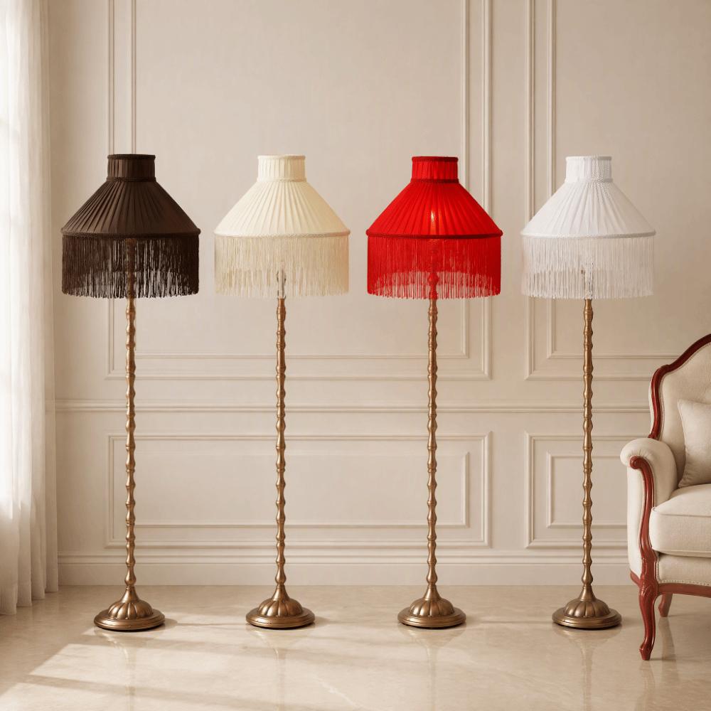 20CM 25CM 30CM Tassels E27 Lampshade European-style Retro Lampshade Fabric Lampshade Table Lamp