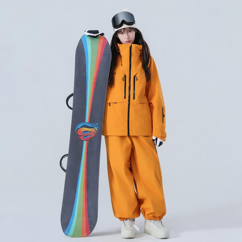 Ski Suit for Women and Men Outdoor Winter Warm Snowboard Suit Waterproof Windproof Skiing Jackets and Pants Set Unisex Breathable Insulated Snow Suit