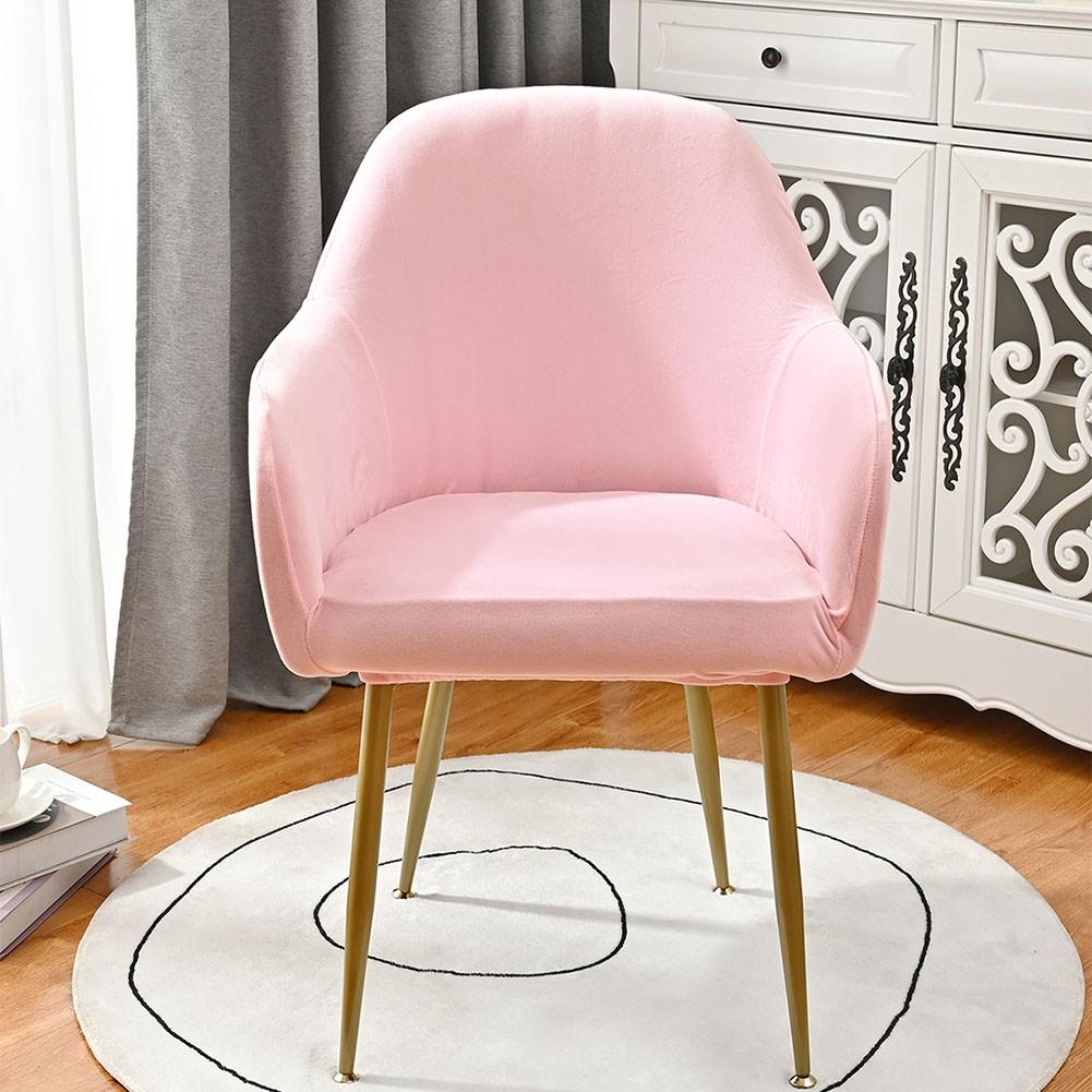 

Curved Chair Cover Fox Velvet Chair Cover Home Chair Cover розовый