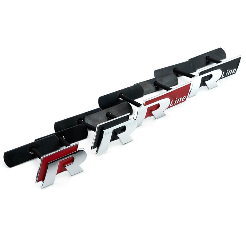 JPO1   3D Metal Car Grilles Emblem Auto Trunk Fender Mark Label Stickers For VW GTI Polo Golf Passat Tiguan Arteon Touareg CC Taigo GTE