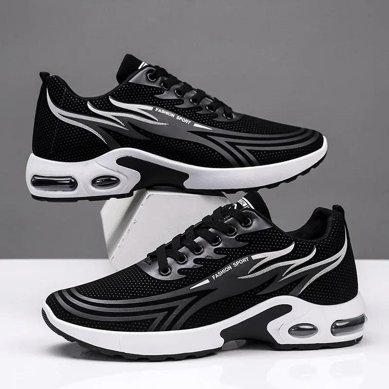 Fashion New Men Shoes Breathable Lightweight Fashion Tide Shoes Students Casual Running Shoes Thick Bottom Non-slip Sneaker Hombre Tenis