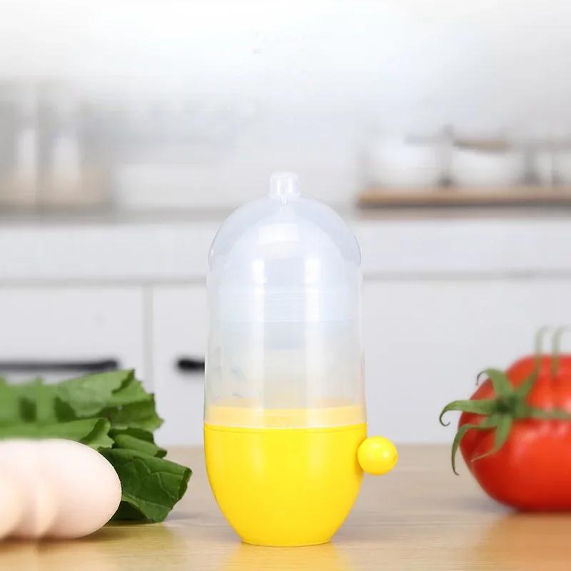 Portable Kitchen Cooking Gadget Inside Mixer Egg Cooker Tool Egg Scrambler Shaker Hand Powered Golden Egg Maker Kitchen Tools