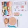 Sock Darning Kit Wooden Disc With 9 Needles Darning Egg Mending Sock With Threader And 10 Colors Sewing Threads For Sock Darning