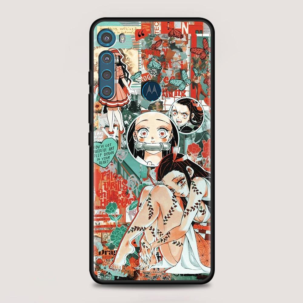Kimetsu No Yaiba Dämonentöter für MOTOROLA One Fusion Hülle für Moto G10 G9 G8 Plus Play Power One G20 G30 G40 G50 G60 Edge 20