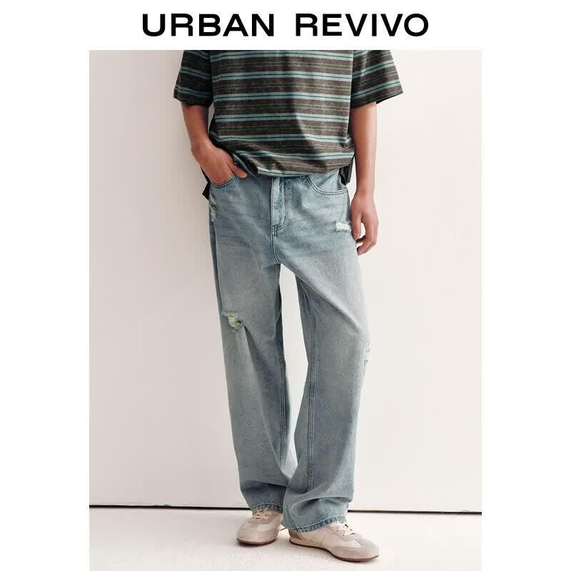 UR Men s Distressed Cotton Denim Jeans 34