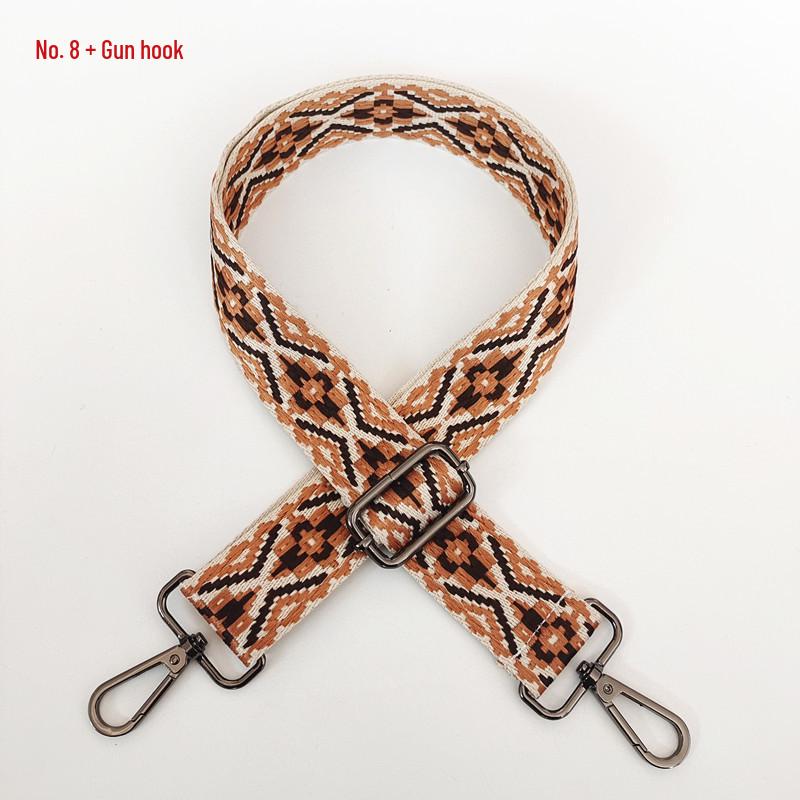 Colorful Jacquard Wide Shoulder Strap for Women's Bags - Canvas Crossbody and Backpack Accessory