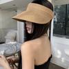 Breathable Straw Sun Cap Adjustable Wide Brim Beach Hat Simple Summer Visors Hat  Beach