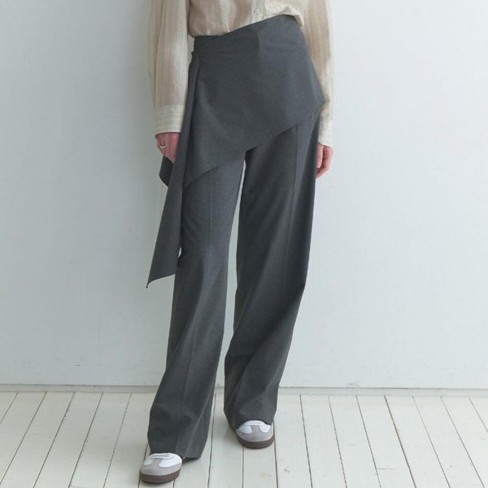 

On On Scarf Set Straight Pants New6sl222 CHARCOAL/S_01