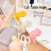 Cute Cat No-Drill Backpack Hanger for Desks