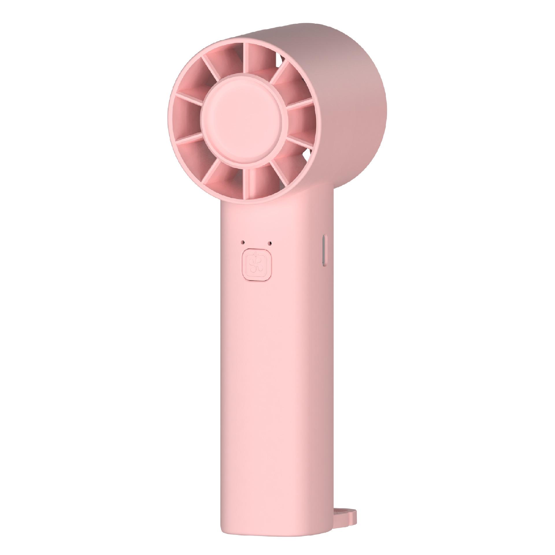 

Adjustable 3-Speed Rechargeable Turbo Mini Fan with USB and Phone Holder for Outdoor Use 49*47.3*144.5mm розовый