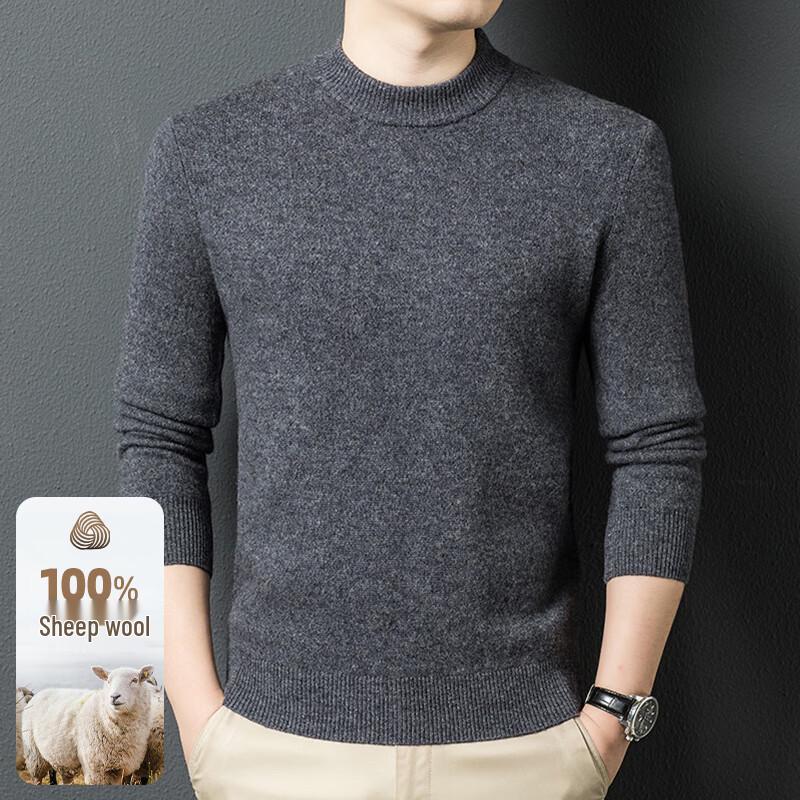 

Men s Thick 100% Pure Wool Round Neck Sweater M