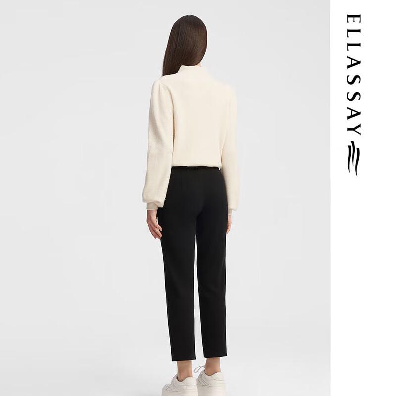 ELLASSAY Women's Wool Blend Pleatless Trousers