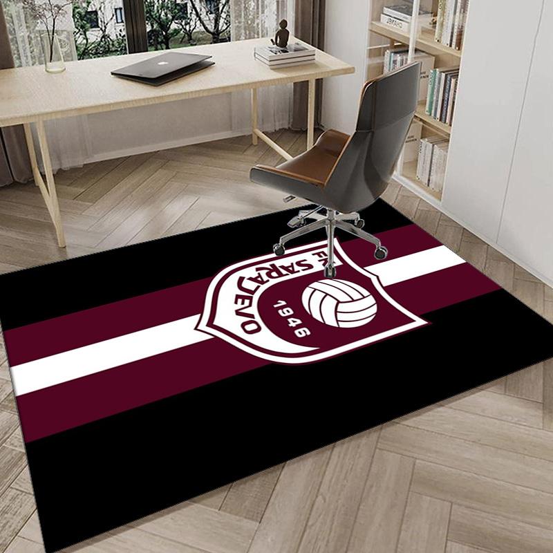 Football Club Sara Emblem Printed Area Rug for Office, Chair Rug, Decorative Carpet Floor Mat, Large Size Fan Gifts Christmas Gifts