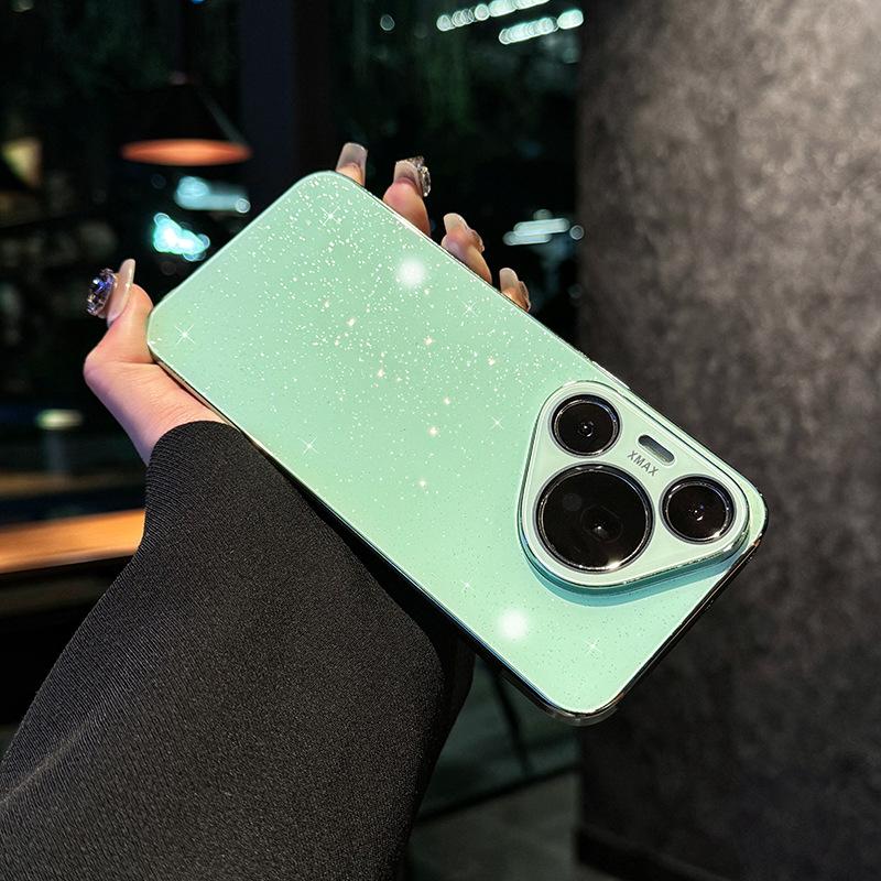 Star Glitter Glass Applicable To Huawei Pura70pro Mobile Phone Case New P80 with Lens Film Mate60 Men and Women