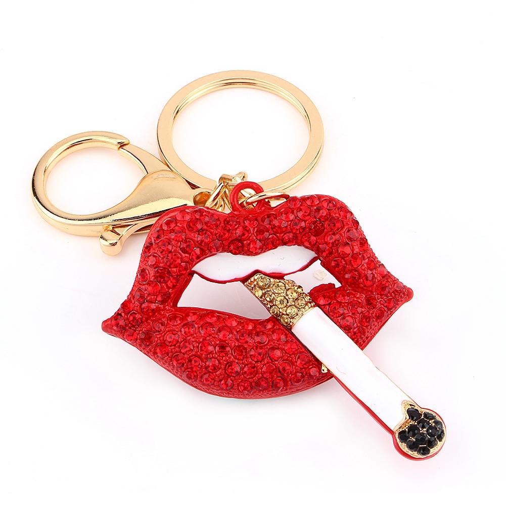 Keychain, Red Keychain, Fashionable Alloy Pendant, Unique Gifts for Women, Eye-catching Design, Suitable for Keys, Wallets, Handbags