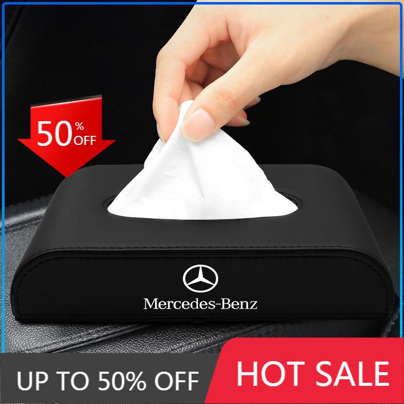 AABIG1 Car Tissue Box Holder Armrest Box Storage Case For Mercedes Benz W212 W211 W213 W203 W205 W204 A C E B R Class Car Accessories
