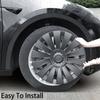 4PCS 19 Inch Hub Cap for Tesla Model Y Wheel Hubcap Performance Replacement Right&Left Wheel Cap Full Rim Cover Accessories