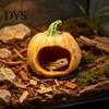 Fish Tank Landscaping Ornament Halloween Pumpkin Aquarium Hideout, Ghost Face Betta Reptile Accessories Hide Cave, Decorative Shrimp Hideaway for
