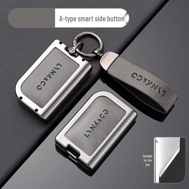 Zinc Alloy Key Case for Lynk & Co Models - Fits Z20, Z10, Co 900 - Premium Metal Smart Card Holder