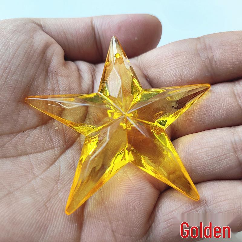 Acrylic 56MM Five-Pointed Star Pendant for DIY Wedding or Christmas Decor