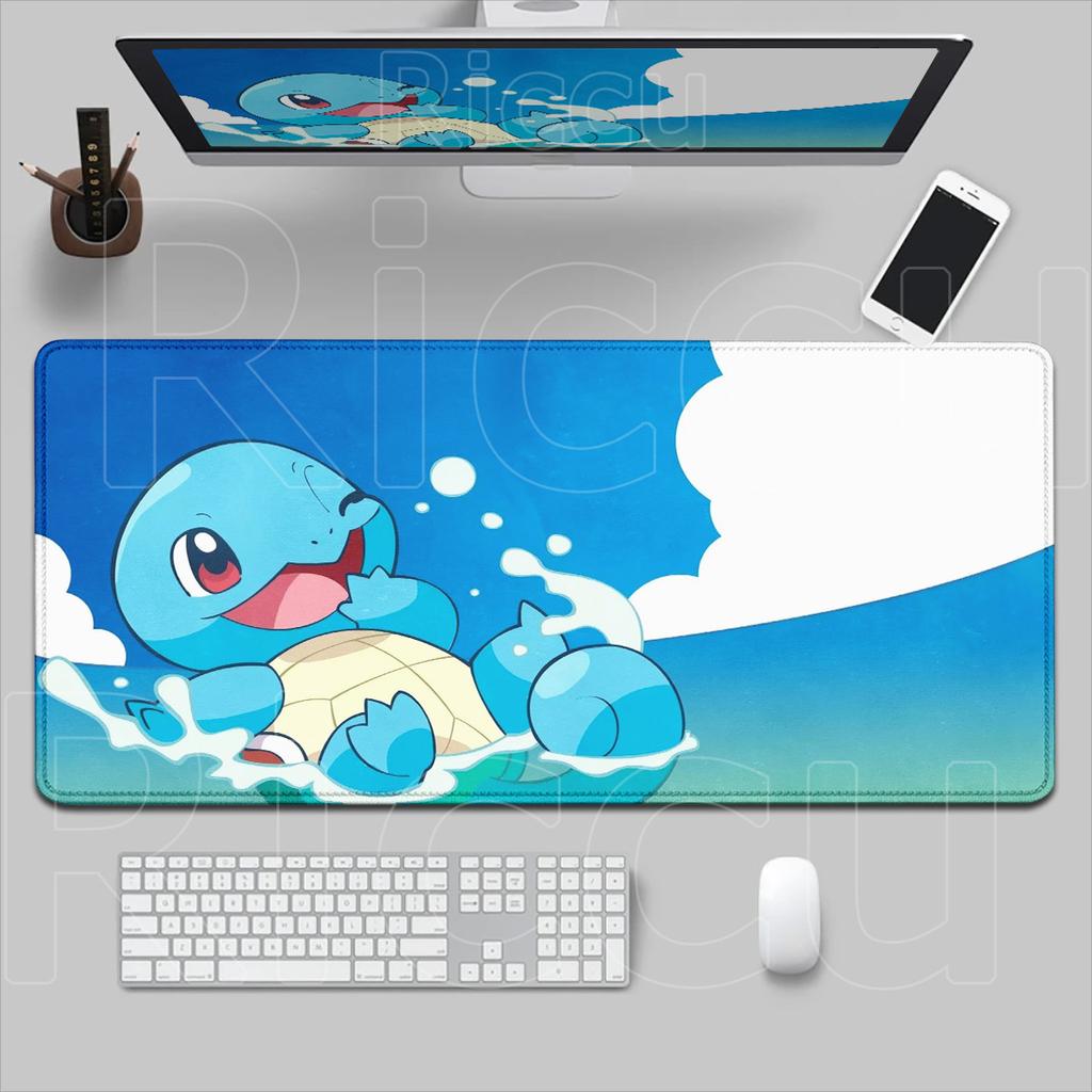 XXL Gaming Laptop Office Convenient Mousepad HD Printing squirtle Anime Desk Carpet Large Lock Edge Pokemon PC Keyboard Tablemat
