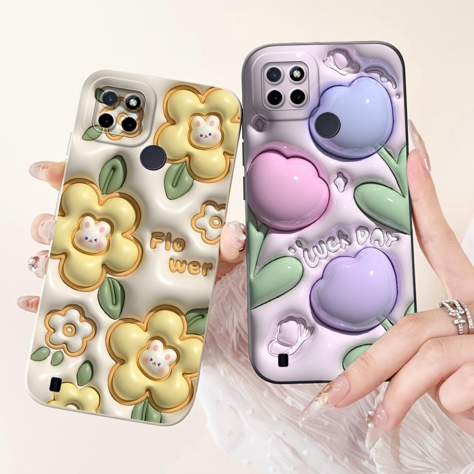 For Realme C21Y C25Y Case Luxury Candy Painted Cover Shockproof Phone Case For Realme C21 C 21 Y RealmeC21Y RealmeC25Y Soft Bags