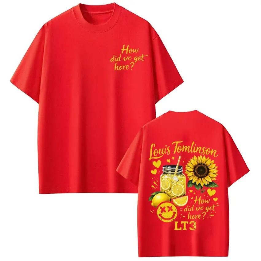 T-shirts Amples Vintage en Coton Chanteur Louis Tomlinson How Did I Get Here Tour 2026 Impression T-shirt Unisexe Mode Femme Vêtements T-shirt