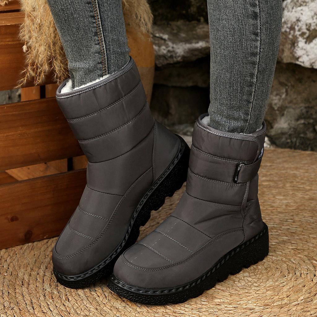 New Hot Sale of The Season Women's Snow Boots Warm Waterproof Casual Magic Tape Booties Size 43 Comfortable Winter Shoes for Lad