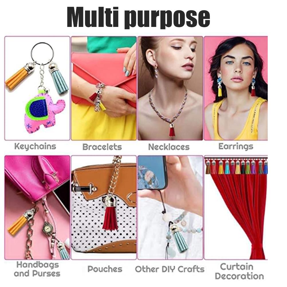 Acrylic Keychain Blanks Keychain Tassels Set Round Acrylic Keychain Blanks and Keychain Tassels