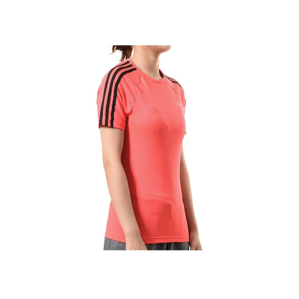 Adidas Womens Training Series Fashion Comfortable Soft Skin-Friendly Quick-Dry Short Sleeve Raglan T-Shirt Women Tops Red EH8724