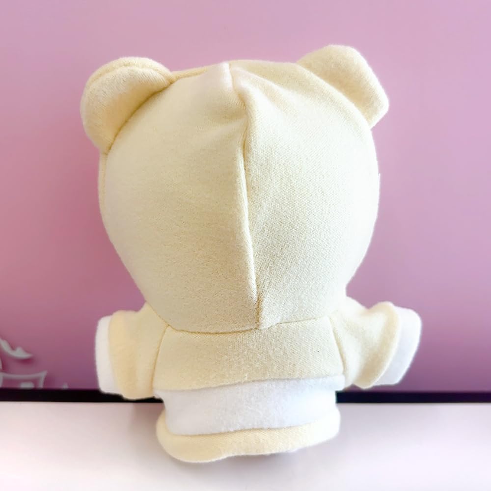 Tier-Kapuzenpullover für 10cm Hund, Gelb, Plüschkleidung, Kigurumi-Zubehör, Otaku-Aktivitäten, Puppen-Maskottchen, K-Pop-Puppen-Kostüm [Gebraucht]