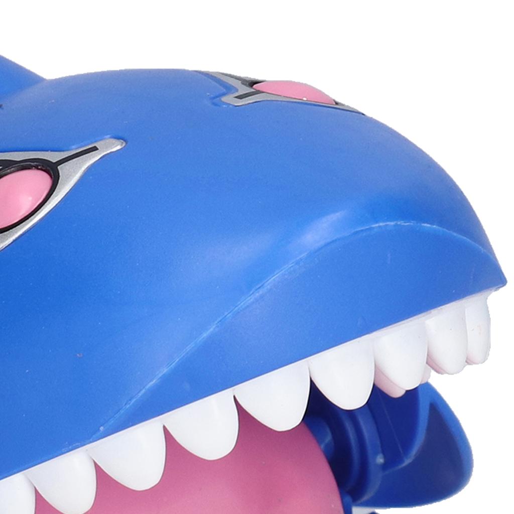 Shark Bite Game Biting Finger Pressing Shark Teeth Trick Toys with Light Laughter for Kids Party