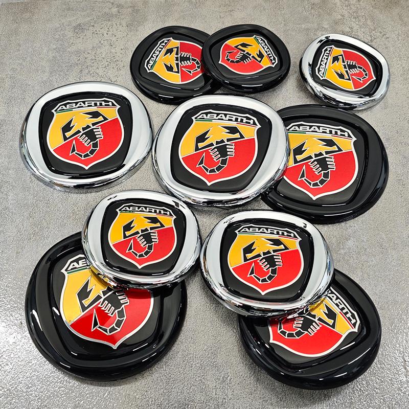 3D ABS Car Hood Front Bonnet Grill Rear Trunk Emblem Logo Badge Sticker For FIAT 500 Abarth Ducato Panda Grande Punto Tipo Pulse