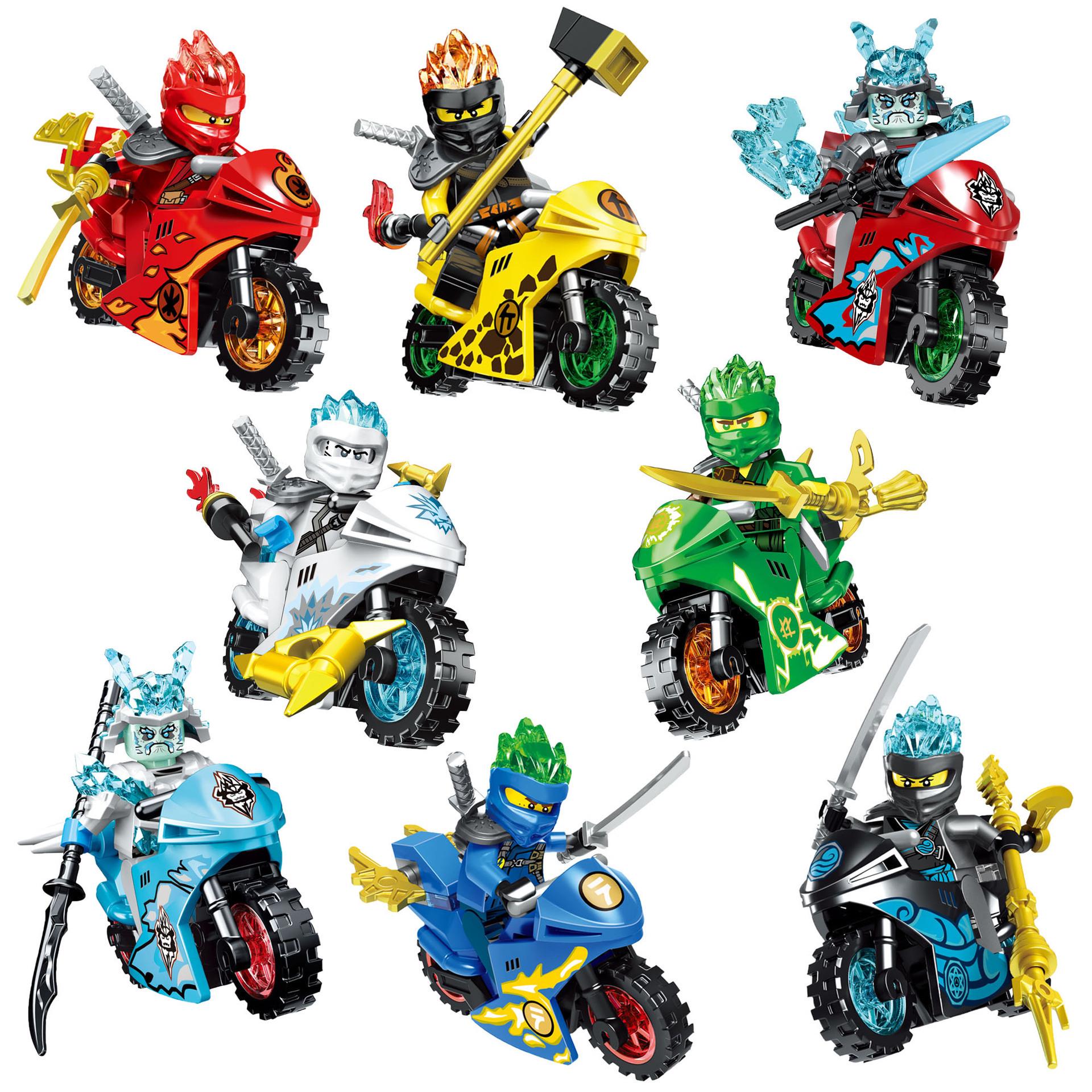 Guo Ku Phantom Ninja Motorcycle Building Blocks Minifigures Toy Bag 31050 Minifigure approx. 4.5 cm tall