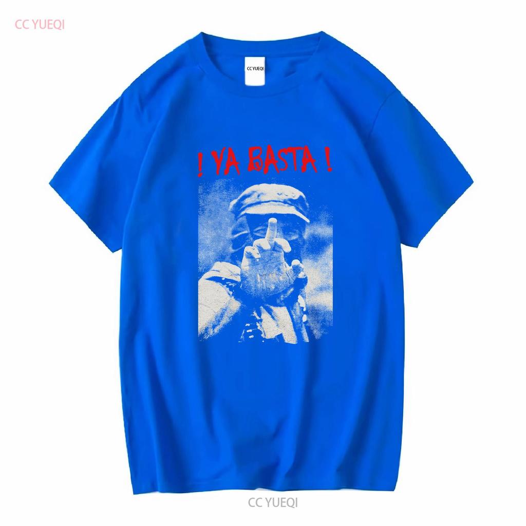Nové Vzácné Ya Basta Subcomandante Marcos EZLN Emiliano Zapata Retro Tričko Vintage Styl dlouhý nebo krátký rukáv vintage Vyprané