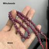 Natural 3mm 4mm 6mm Ruby Faceted Round Loose Beads For Jewelry Making DIY Bracelets Necklace Strand Gift 38cm