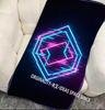 Cyber Glitch Geometric Beach Towel Patterned Sunscreen And Windproof Suitable For Swimming Pool Camping Travel Blanket