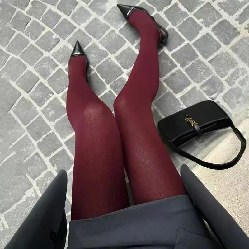 Neue Damen Sexy Strumpfhose mit roter Sohle Jahr Rote Socken Anti-Haken Seidenstrümpfe Weihnachtsgeschenk Samtstrumpfhose Hochzeitsleggings