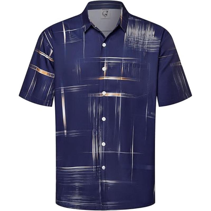 Men's Hawaiian Shirt Short-sleeved Printed Button-up Summer Beach Casual Shirt Summer Comfortable Top