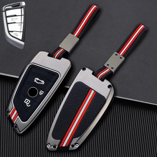 Alloy Silicone Car Key Fob Case Cover For BMW 2 3 5 6 7 M5 X1 X2 X3 X4 X5 X5M X6