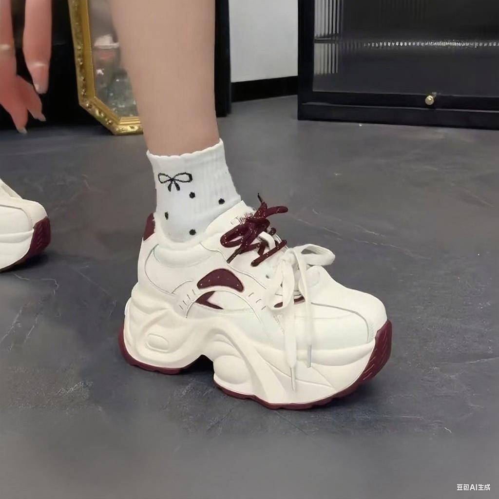 Inner height-increasing dad shoes women's new autumn versatile thick-soled non-slip small people show their feet small sports and leisure shoes