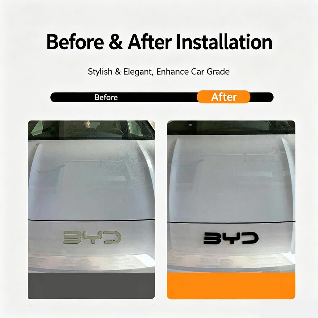 Auto Schwarzes Frontemblem für BYD Sealion 7 EV Schwarzer Krieger Heckemblem Modifikation Abdeckungsstile Heck Logo Blackout Autoemblem