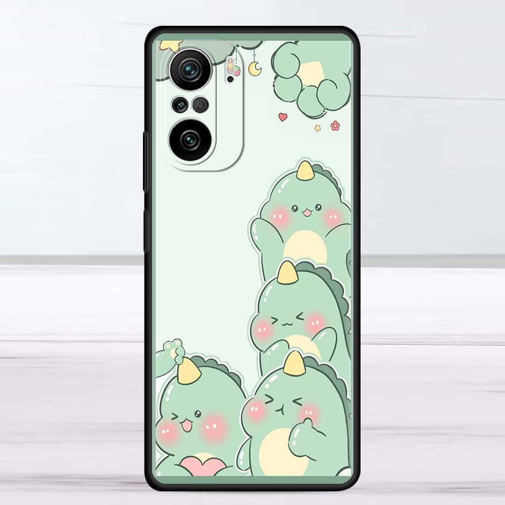 Case For Xiaomi Redmi Note 11 9S 10 9 8 7 9A 9C 9i K40 8T 10C 9T K50 Silicone Phone Shell Dinosaur Cartoon