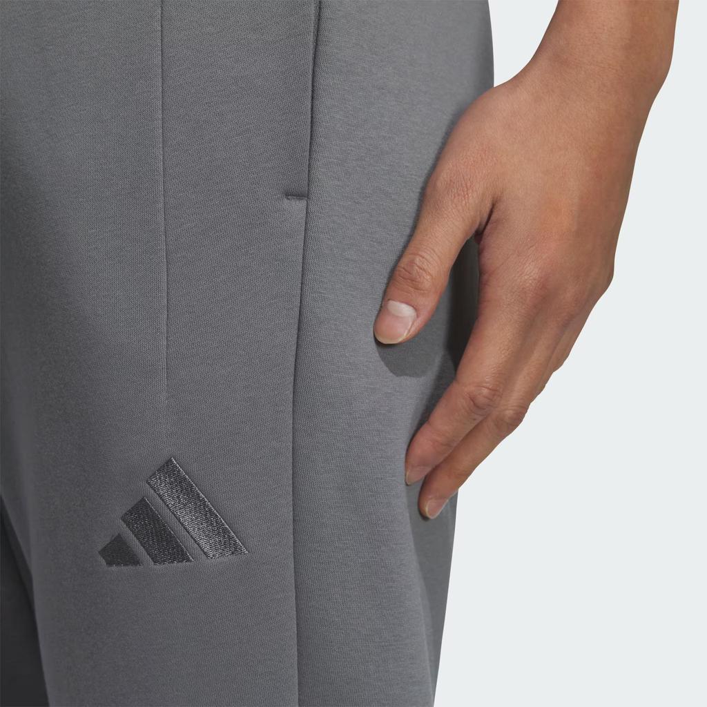 Adidas M MH KN PT Comfortable Solid Color Lace-Up Tapered Casual Pants Men Pants Gray JY6962